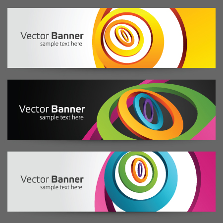 Modern colored banner 02 vector material material colored banner   