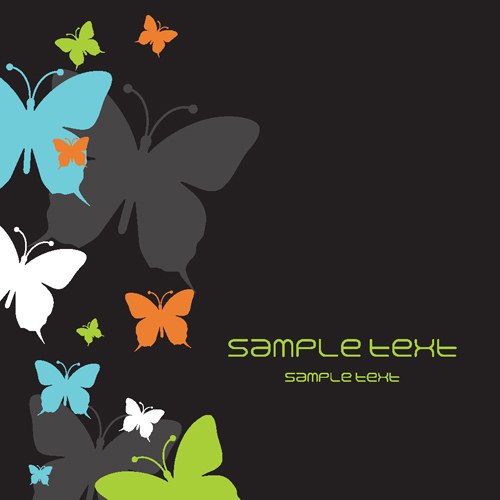 Beautiful Butterfly elements background vector 03 elements element butterfly beautiful   