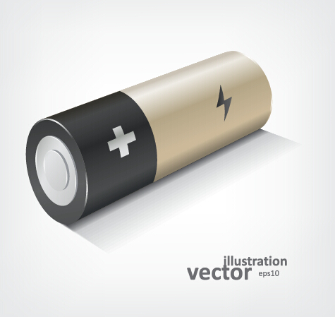 Realistic battery vector material set 04 realistic battery   