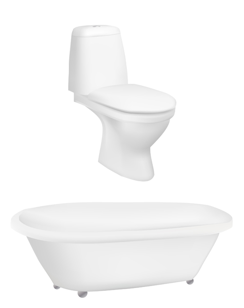 Vector toilet design elements set 06 toilet elements   