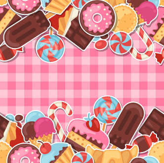 Candy and sweets vector background set 02 sweets candy background   