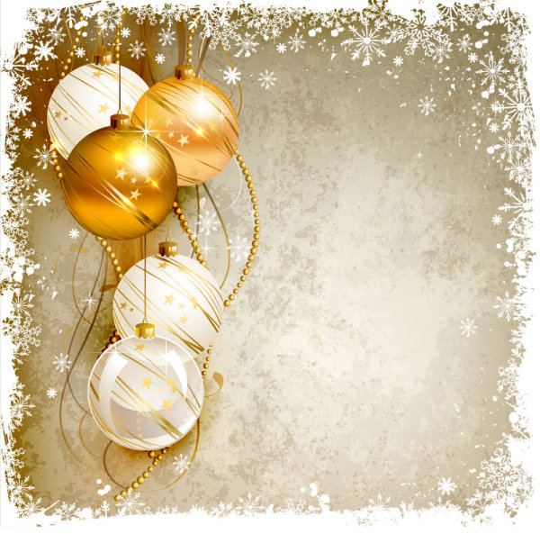 Shiny Ball with Christmas background vector graphics 02 Shiny Ball shiny christmas   