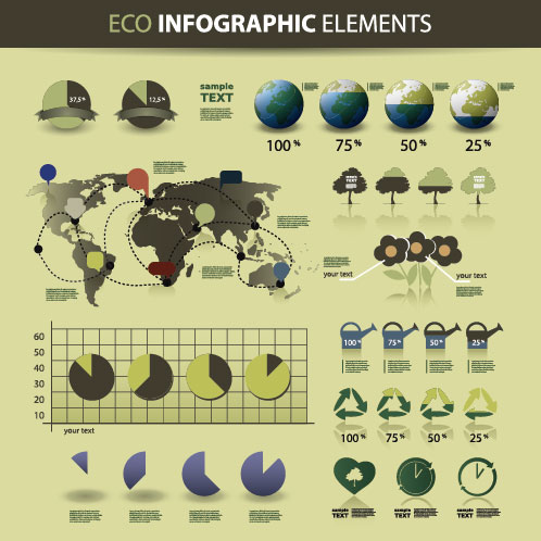 Year infographics elements vector 03 year infographics elements element   