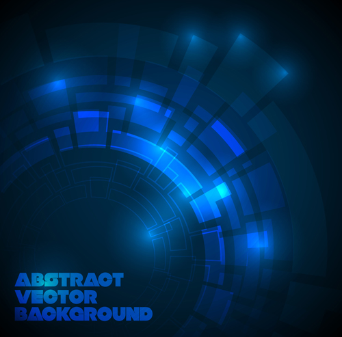 Concept dark blue technical vector background 04 Vector Background technical dark concept blue   