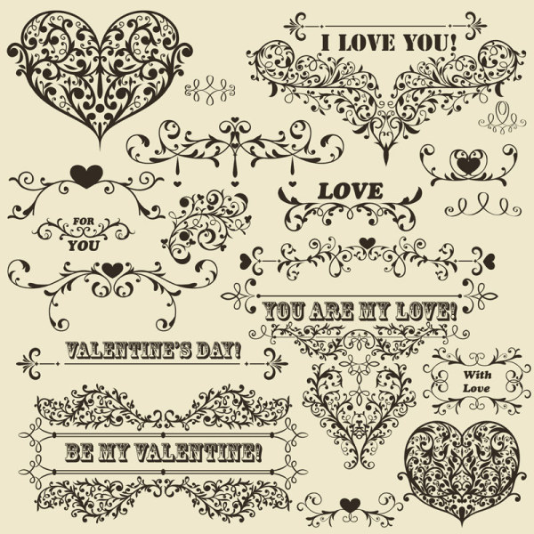 Vintage floral accessories and Borders vector 04 vintage floral borders border accessories   