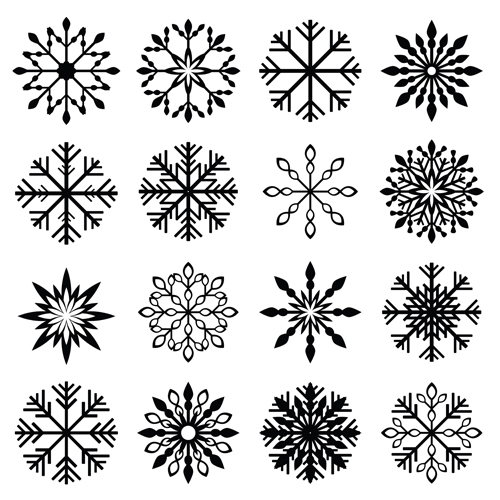 Christmas snowflake icons set vector 05 snowflake icons christmas   