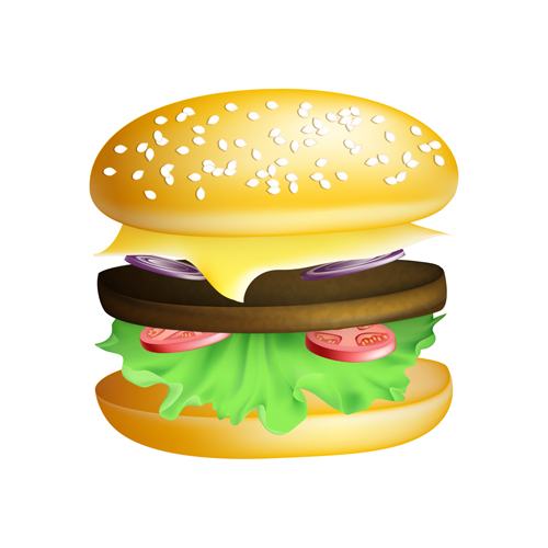 Delicious hamburger design vector 02 hamburger design Delicious   