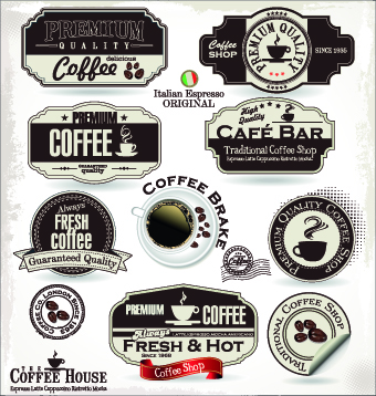 Vintage cafe bar and restaurant labels 01 vintage restaurant labels label cafe   