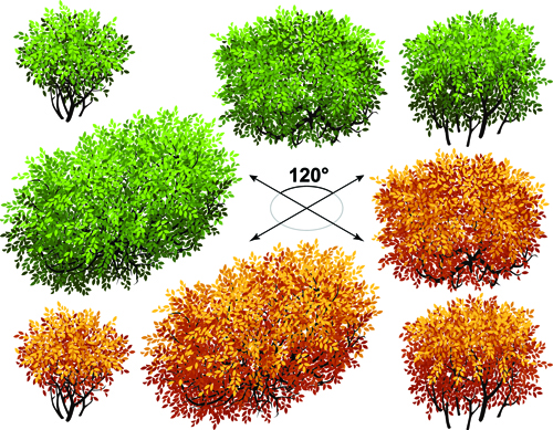 Creative isometric trees design vector 05 trees isometric creative   
