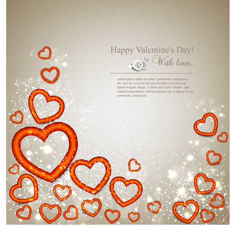 Romantic Happy Valentine day cards vector 06 Valentine day Valentine romantic happy cards card   