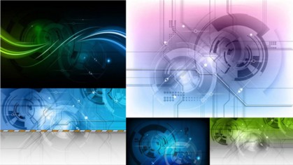 Technology background vector set technology   