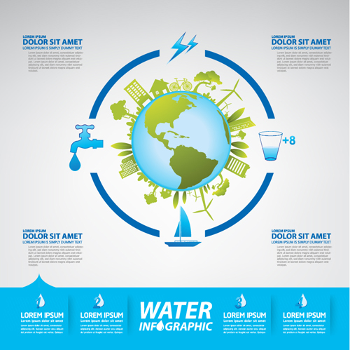 Save water infographics template vector 10 water template save infographics   