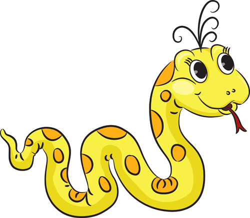 Cute Snake 2013 design elements vector material 02 snake material elements element 2013   