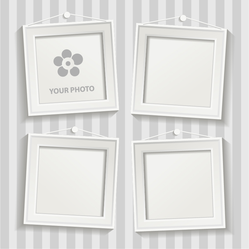 White photo frame set 03 vector white photo frame frame   