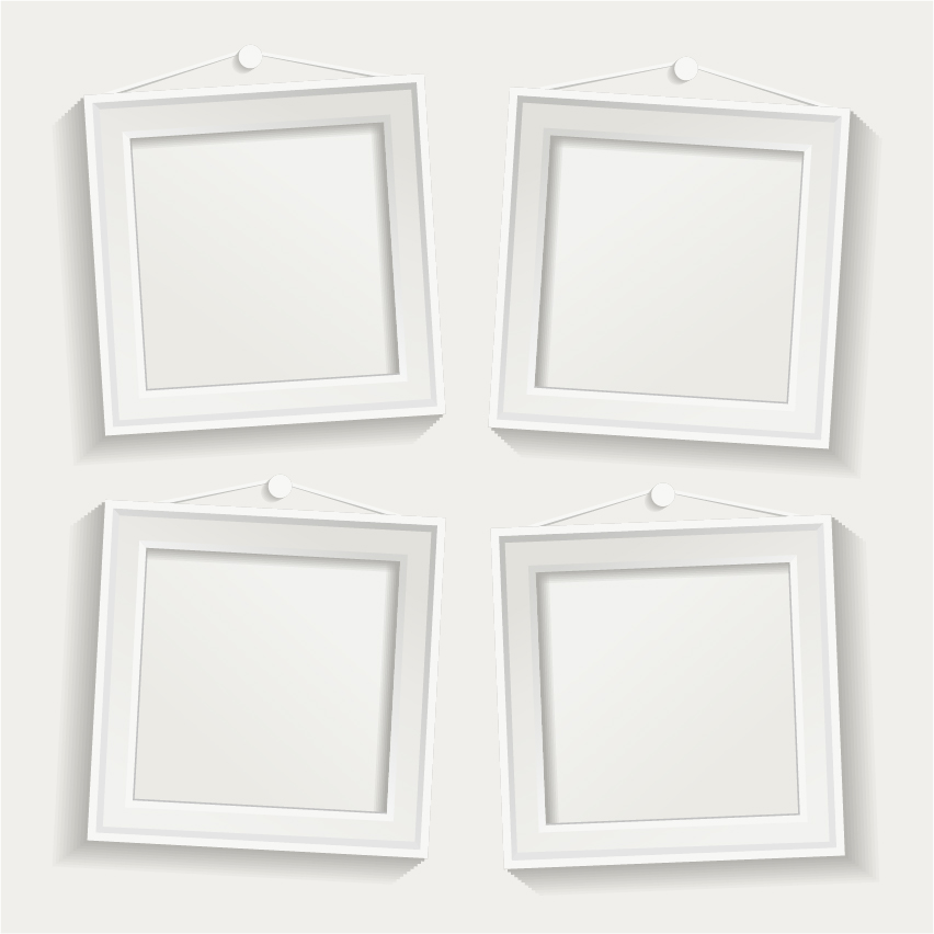 White photo frame set 05 vector photo frame photo frame   