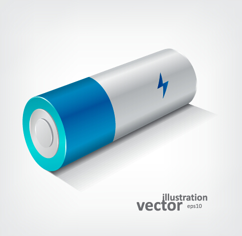 Realistic battery vector material set 02 realistic battery   