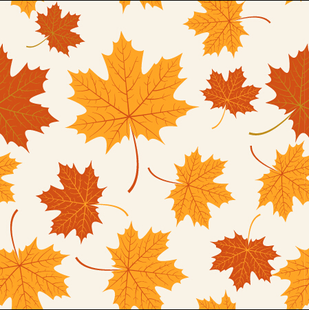 Autumn maple leaves vectors seamless pattern 01 seamless pattern maple leaves leaves   