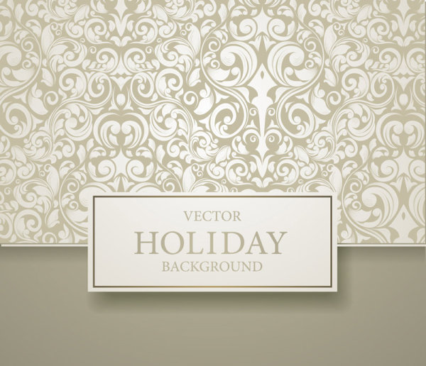 Vintage background with Decoration floral vector 04 vintage floral decoration   