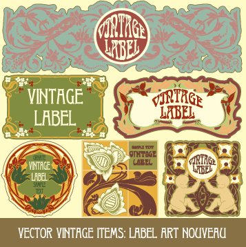 Ornate vintage labels creative vector set 04 vintage ornate labels label creative   