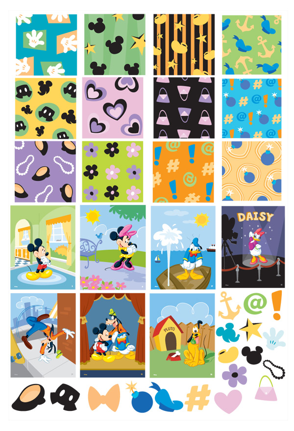 Mitch series of background Vector stereo Mickey 3D Mickey Disney Mickey   