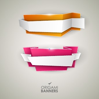 Creative origami banner design vector 03 creative origami creative banner   