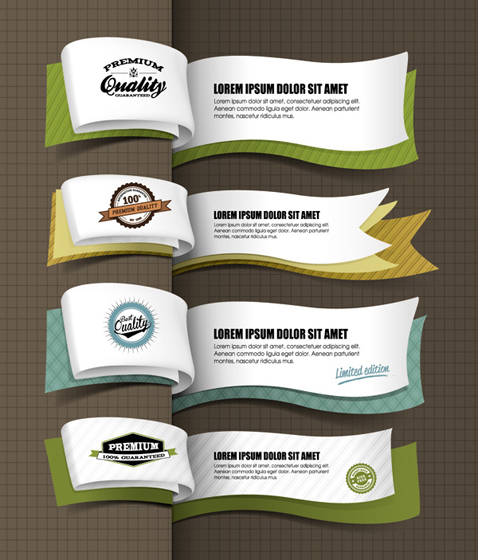 Color Bookmarks design elements vector 03 element design elements color bookmarks   