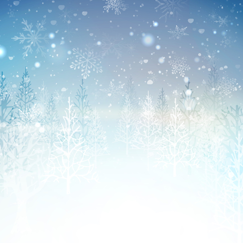 Beautiful snowflake blurs christmas background vector 01   