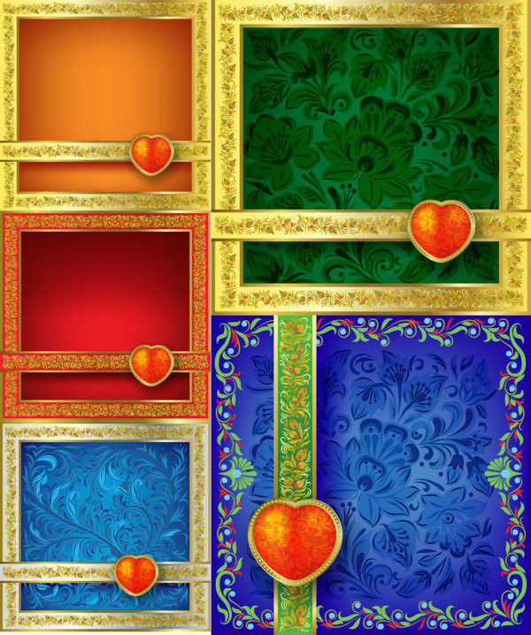 Floral background frame vector pattern border background   