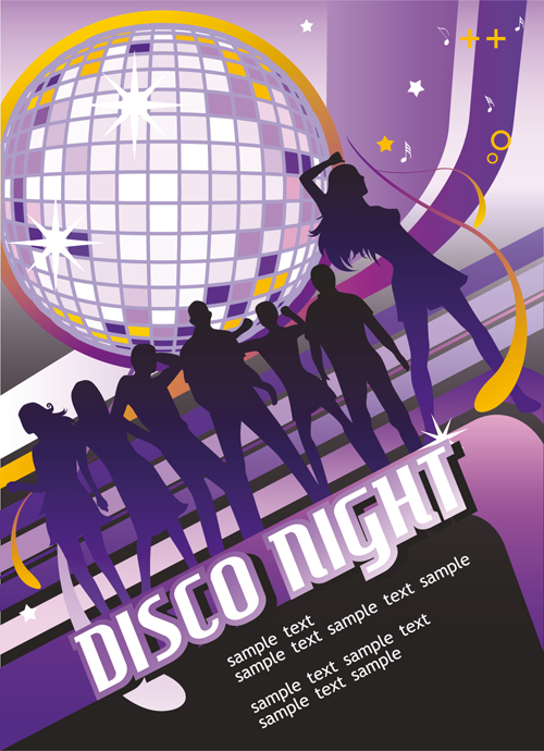 Set of Disco Ball theme background vector 05 disco ball   