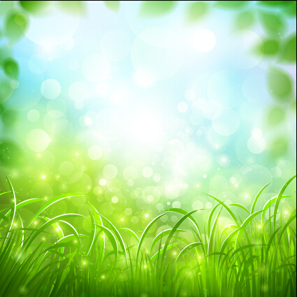 shine spring green background art vector 03 spring shine green background green   