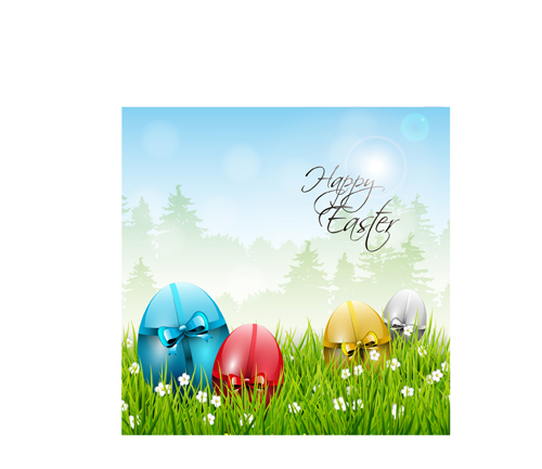 Easter color egg and green grass vector 02 green grass green grass egg easter   