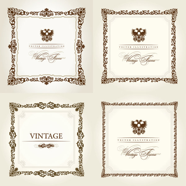 Ornate floral frame vector 92129 pattern border   