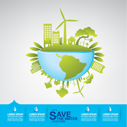 Save water infographics template vector 09 water template save infographics   