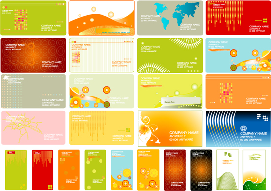 Commonly used business card templates vector graphics used templates Commonly business card   