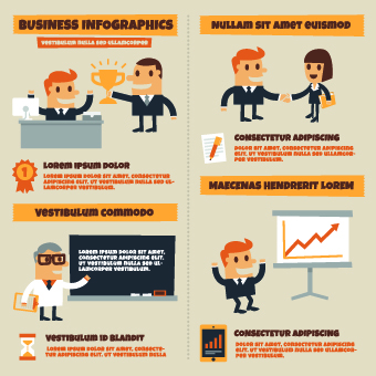 Infographics and people design vector 02 people infographics   