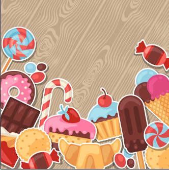 Candy and sweets vector background set 05 sweets candy background   