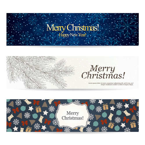 Shiny Christmas style banner design vector 03 style shiny christmas banner   