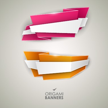 Creative origami banner design vector 02 creative origami creative banner   