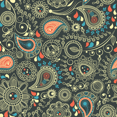 Vector paisley pattern set 04 pattern paisley   