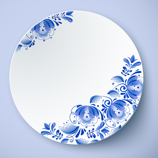 Chinese style blue and white porcelain vector porcelain design chinese blue and white blue   