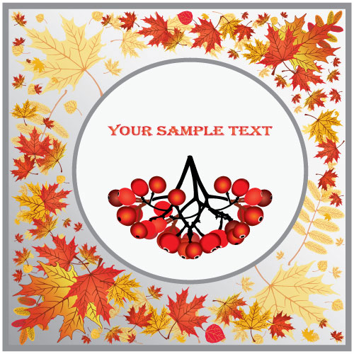 Fall leaves vector background 02 leaves Fall   