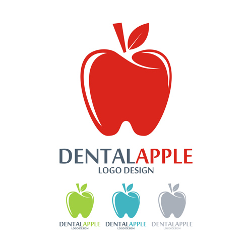 Dental apple logos design vector logos design Dental apple   