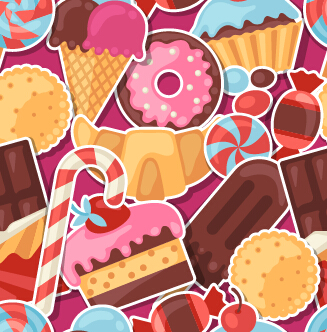 Candy and sweets vector background set 04 sweets candy background   