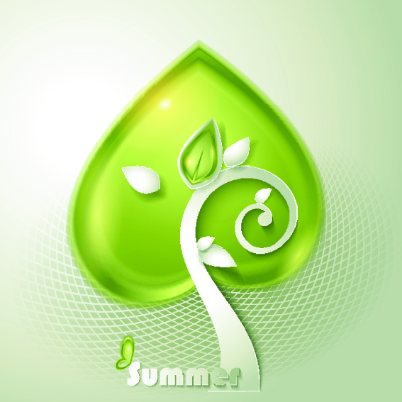 Green season style vector background 02 Vector Background season green background   