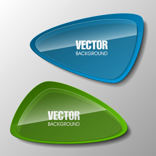 Colorful shape with glass banners vector set 09 Shape glass colorful banners   