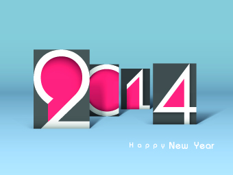 2014 year vector background set 02 year Vector Background background 2014   