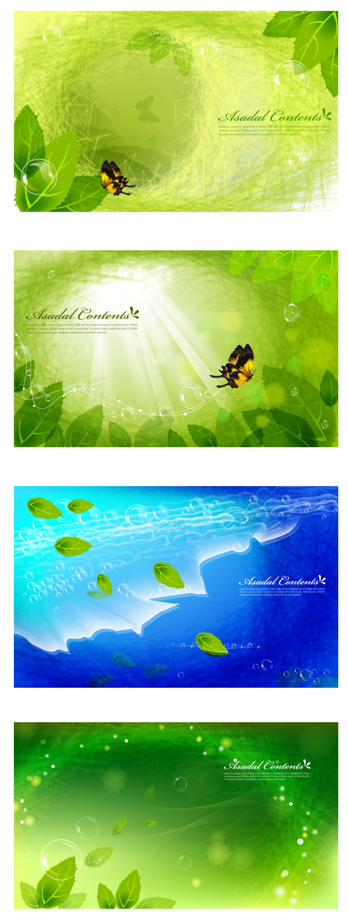 Green butterfly background vector leaves dream butterfly background vector   