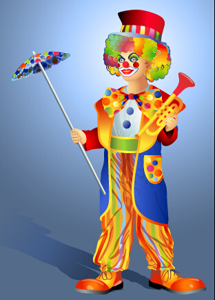 Funny clown show vector 02 show funny clown   