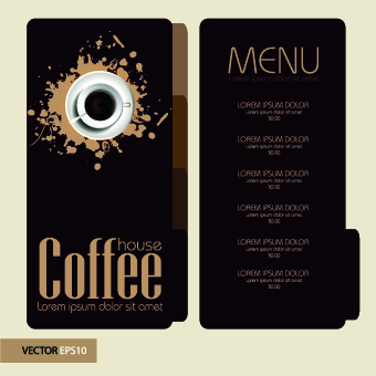 Retro style Coffee menu design 03 Retro style Retro font menu coffee   