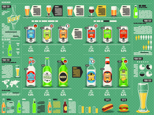 Creative drinks elements infographics vector 03 infographics drinks creative   